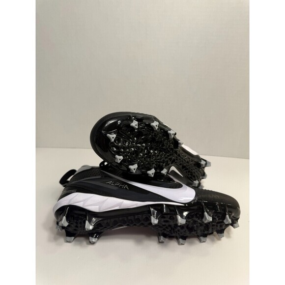 .9083 Nike Alpha Menace 4 Shark Molded Football Cleats Black/White-US 10 Mens - Picture 4 of 5